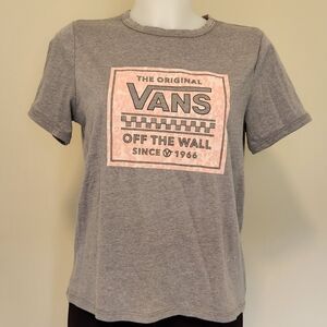 NWT Vans graphic tee with leopard print logo